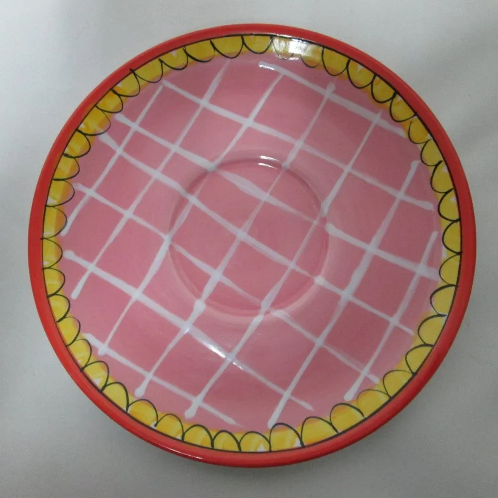 Blond Amsterdam Set 4 multi color Large Saucer Lunch Appetizer Plates 7.5